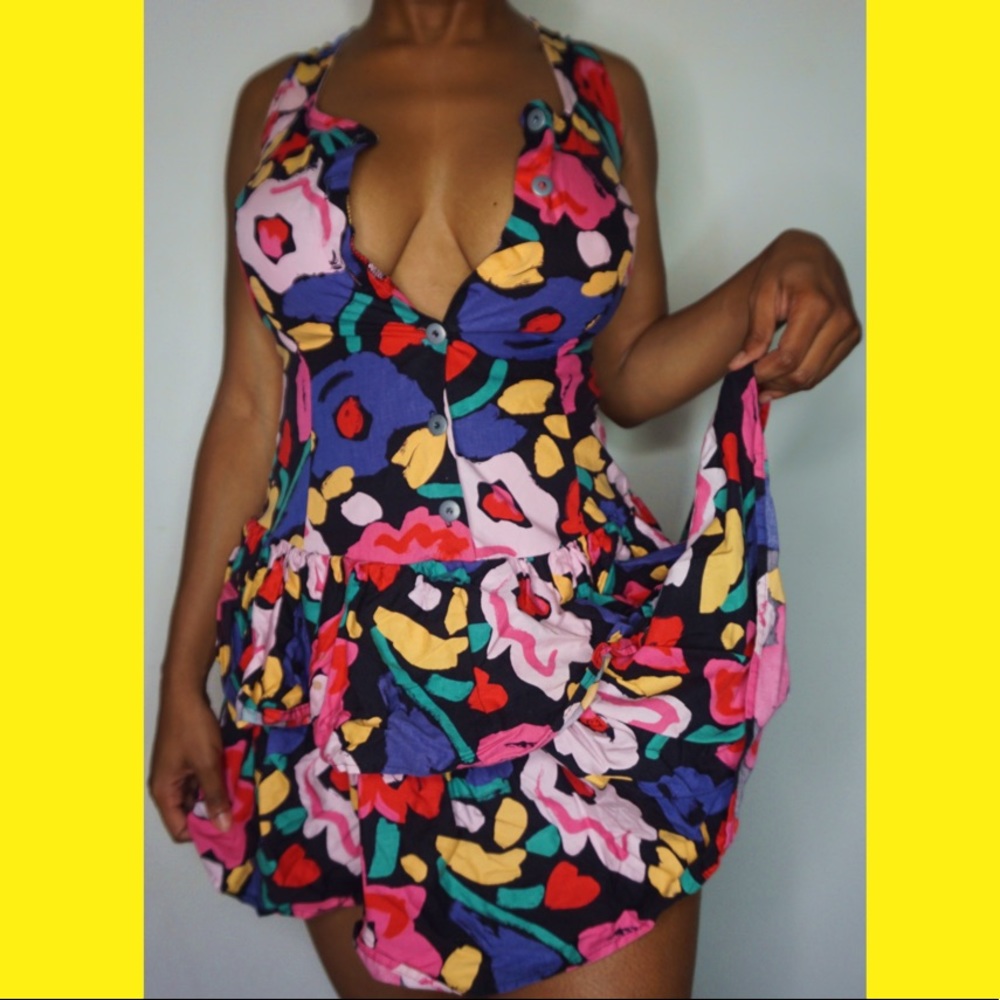 Multi colored tulip dress
